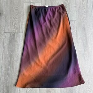 Ninalee Womens Vibrant Multicolor Full Length Maxi Skirt Size 2XL‎ Made in USA